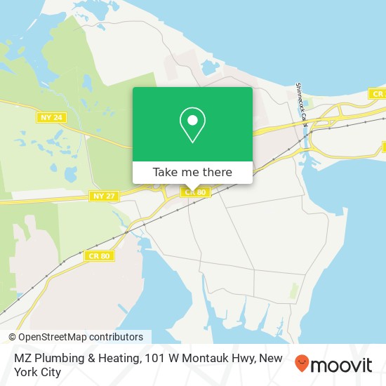 MZ Plumbing & Heating, 101 W Montauk Hwy map