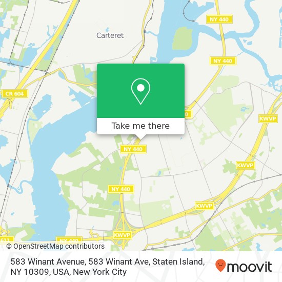 Mapa de 583 Winant Avenue, 583 Winant Ave, Staten Island, NY 10309, USA