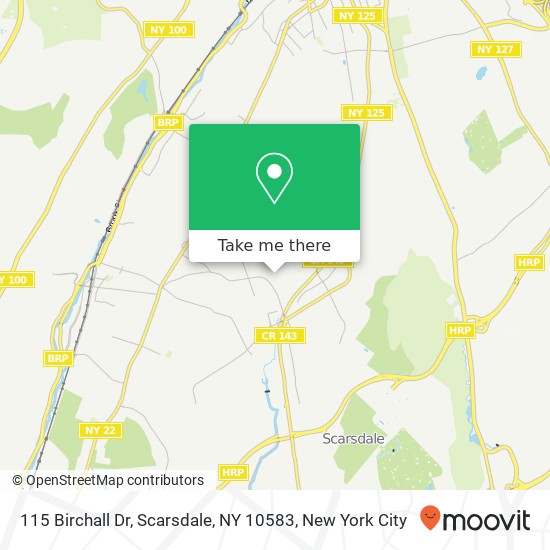 Mapa de 115 Birchall Dr, Scarsdale, NY 10583