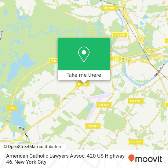 American Catholic Lawyers Assoc, 420 US Highway 46 map