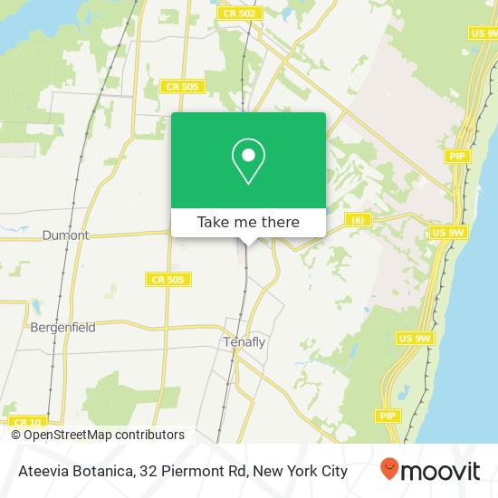 Ateevia Botanica, 32 Piermont Rd map
