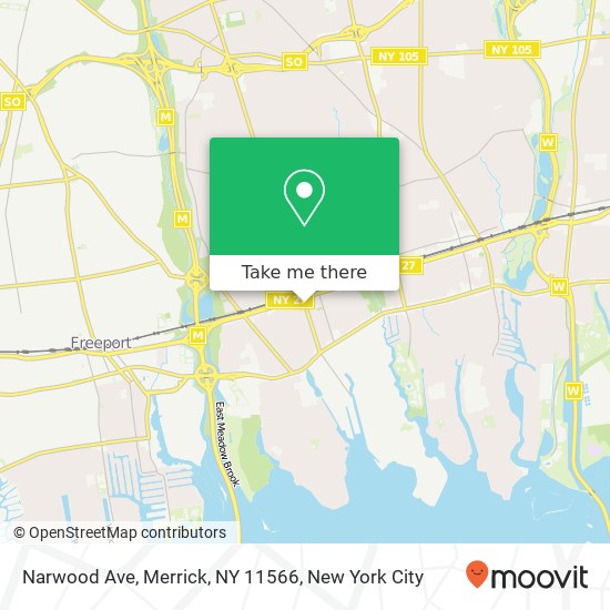 Mapa de Narwood Ave, Merrick, NY 11566