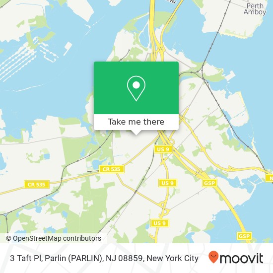 3 Taft Pl, Parlin (PARLIN), NJ 08859 map