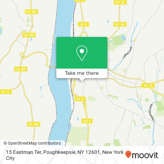 Mapa de 15 Eastman Ter, Poughkeepsie, NY 12601