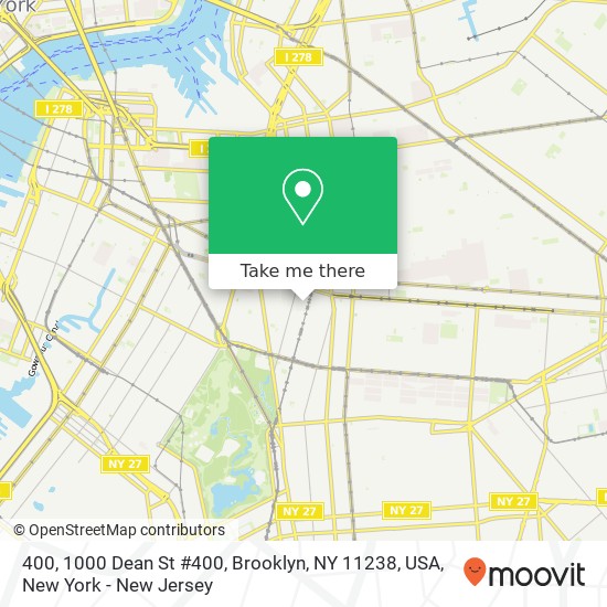 400, 1000 Dean St #400, Brooklyn, NY 11238, USA map