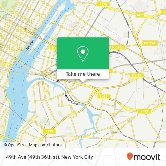 Mapa de 49th Ave (49th 36th st), Long Island City (ASTORIA), NY 11101