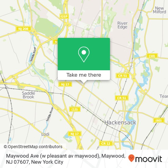 Maywood Ave (w pleasant av maywood), Maywood, NJ 07607 map