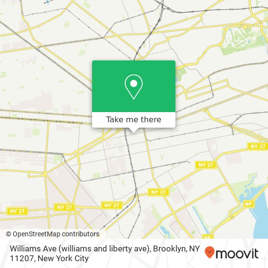 Mapa de Williams Ave (williams and liberty ave), Brooklyn, NY 11207