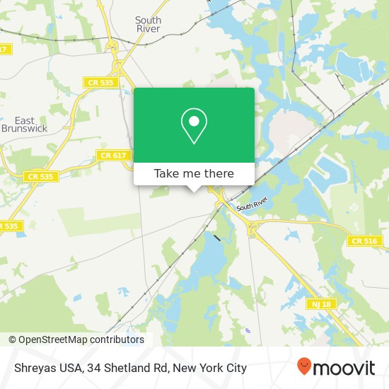 Mapa de Shreyas USA, 34 Shetland Rd