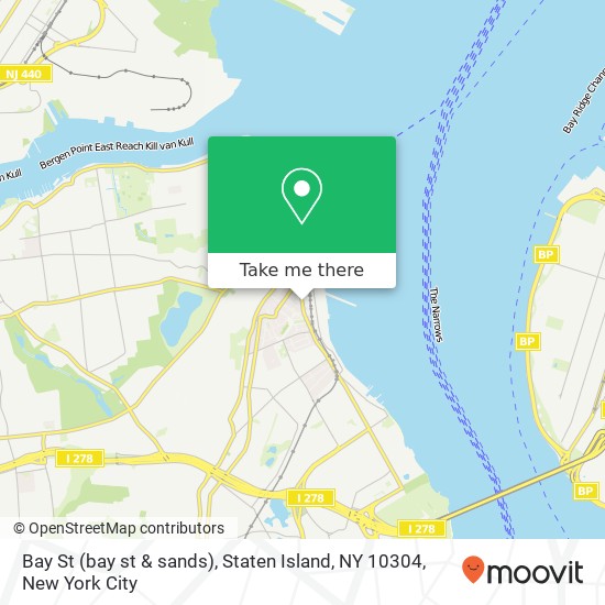 Mapa de Bay St (bay st & sands), Staten Island, NY 10304