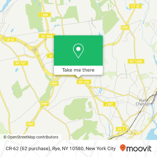 Mapa de CR-62 (62 purchase), Rye, NY 10580