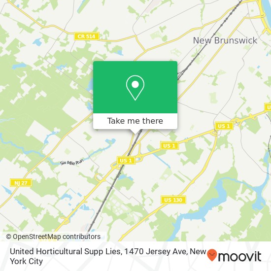 Mapa de United Horticultural Supp Lies, 1470 Jersey Ave