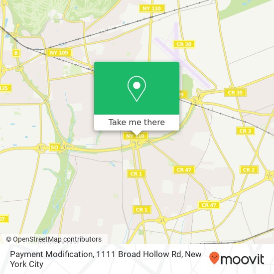 Mapa de Payment Modification, 1111 Broad Hollow Rd