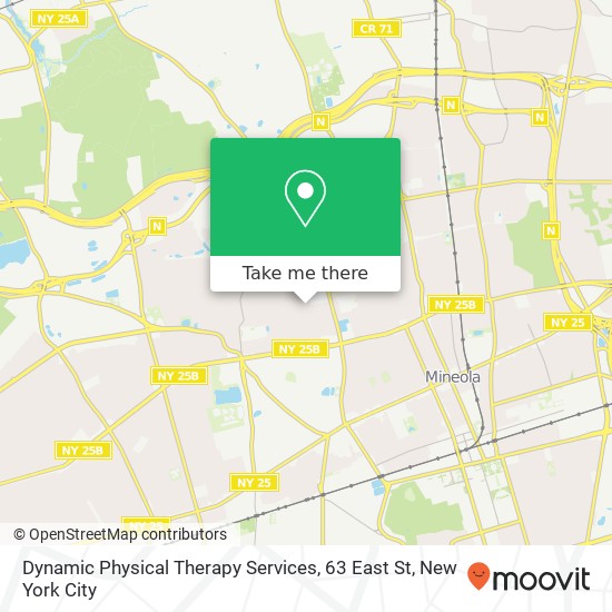 Mapa de Dynamic Physical Therapy Services, 63 East St