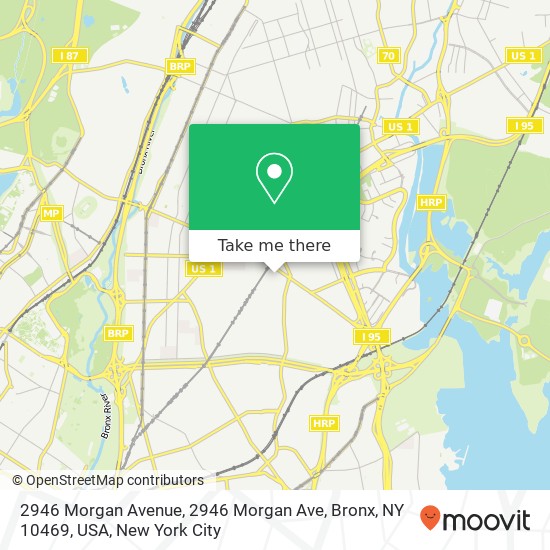 Mapa de 2946 Morgan Avenue, 2946 Morgan Ave, Bronx, NY 10469, USA