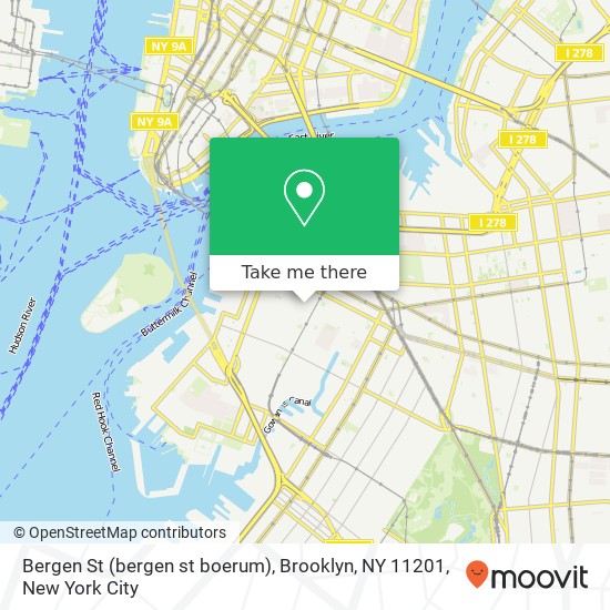 Mapa de Bergen St (bergen st boerum), Brooklyn, NY 11201