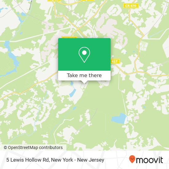 Mapa de 5 Lewis Hollow Rd, Mendham, NJ 07945