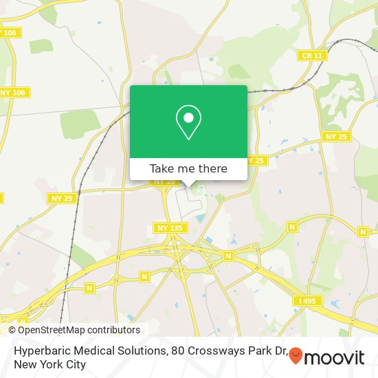 Mapa de Hyperbaric Medical Solutions, 80 Crossways Park Dr