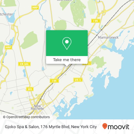 Mapa de Gjoko Spa & Salon, 176 Myrtle Blvd