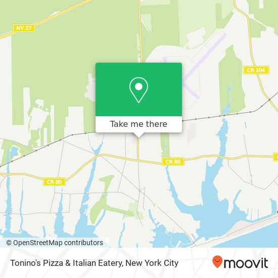 Tonino's Pizza & Italian Eatery map
