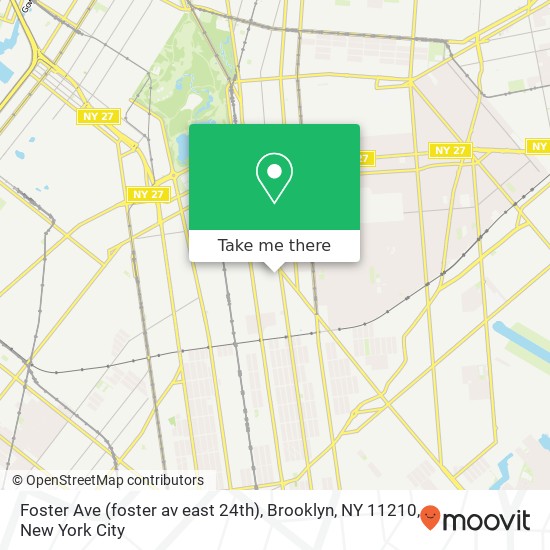 Foster Ave (foster av east 24th), Brooklyn, NY 11210 map