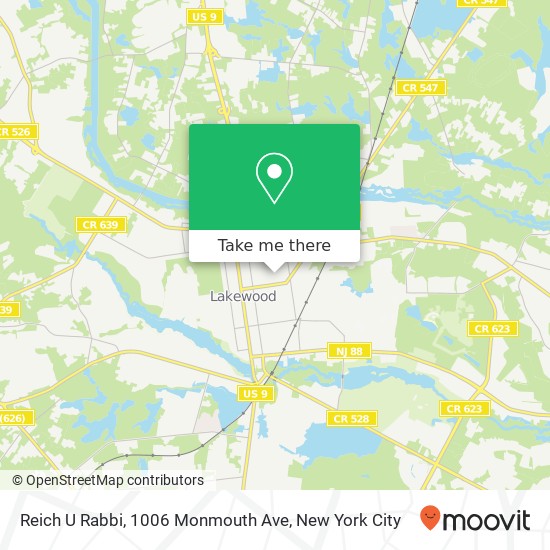 Mapa de Reich U Rabbi, 1006 Monmouth Ave
