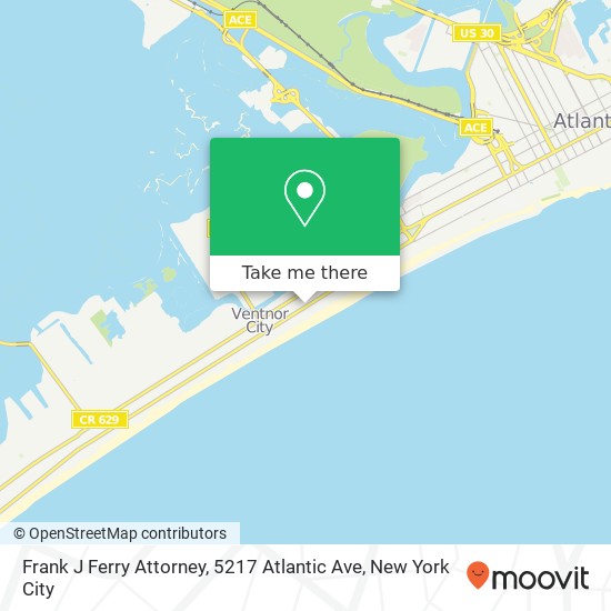 Frank J Ferry Attorney, 5217 Atlantic Ave map