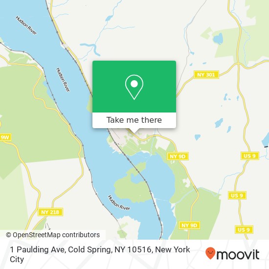 Mapa de 1 Paulding Ave, Cold Spring, NY 10516