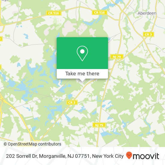 Mapa de 202 Sorrell Dr, Morganville, NJ 07751