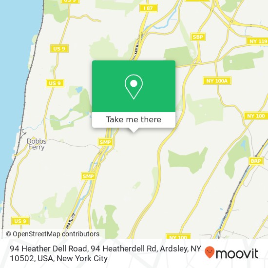 94 Heather Dell Road, 94 Heatherdell Rd, Ardsley, NY 10502, USA map