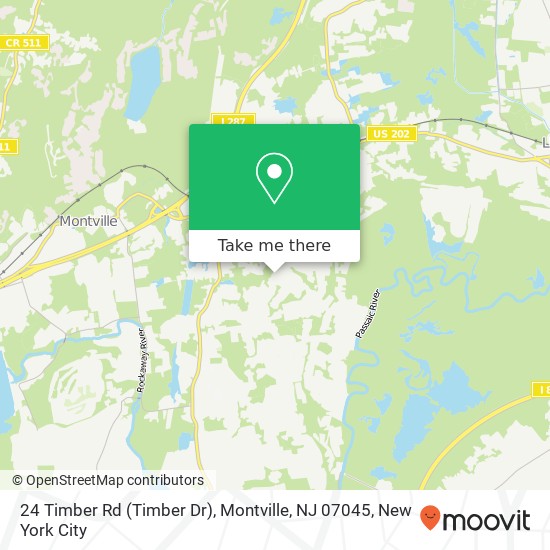 Mapa de 24 Timber Rd (Timber Dr), Montville, NJ 07045