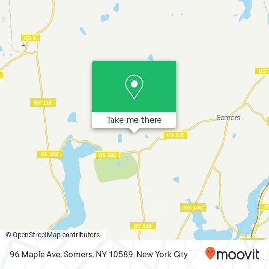 Mapa de 96 Maple Ave, Somers, NY 10589