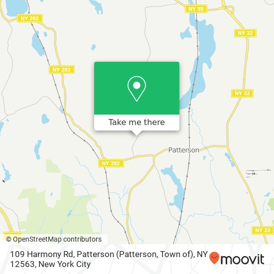 109 Harmony Rd, Patterson (Patterson, Town of), NY 12563 map