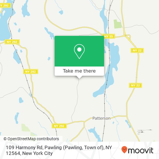 109 Harmony Rd, Pawling (Pawling, Town of), NY 12564 map