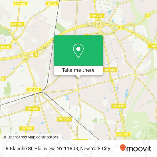 Mapa de 8 Blanche St, Plainview, NY 11803