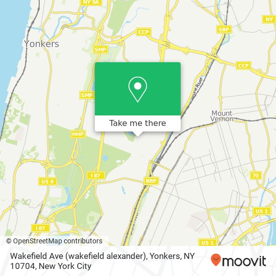 Wakefield Ave (wakefield alexander), Yonkers, NY 10704 map