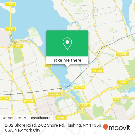 Mapa de 2-02 Shore Road, 2-02 Shore Rd, Flushing, NY 11363, USA