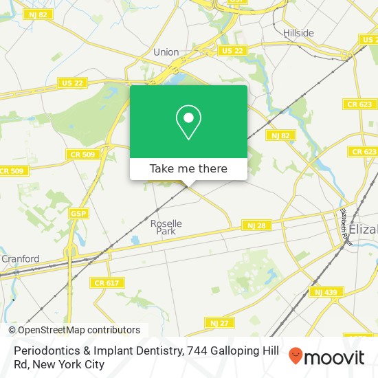 Periodontics & Implant Dentistry, 744 Galloping Hill Rd map