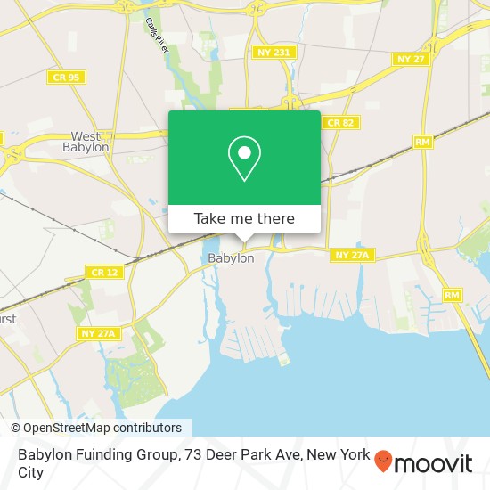 Babylon Fuinding Group, 73 Deer Park Ave map