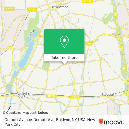 Demott Avenue, Demott Ave, Baldwin, NY, USA map