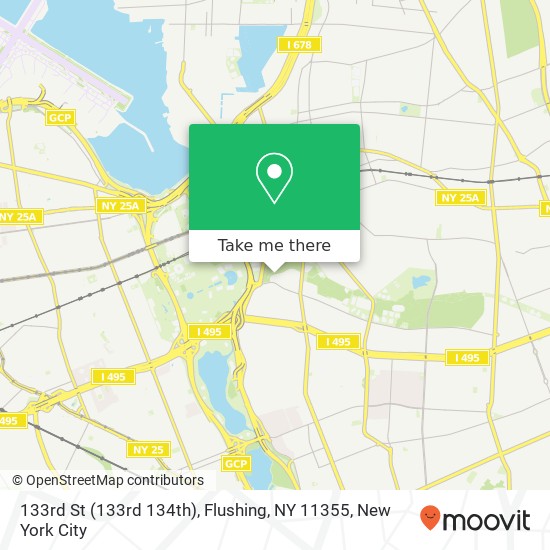 Mapa de 133rd St (133rd 134th), Flushing, NY 11355
