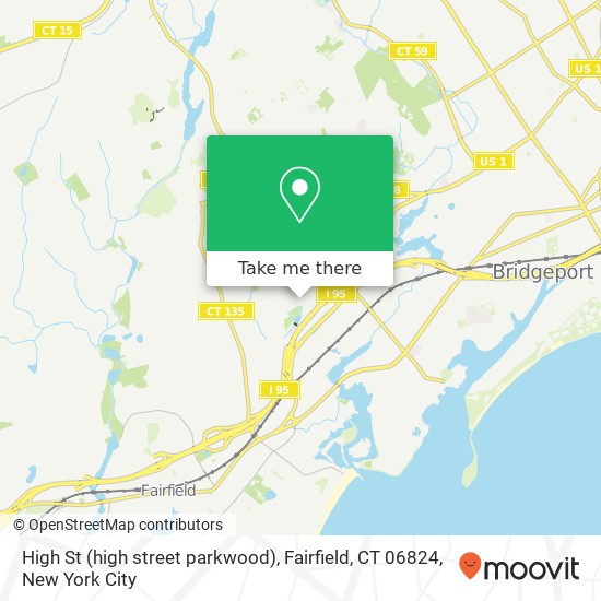 Mapa de High St (high street parkwood), Fairfield, CT 06824