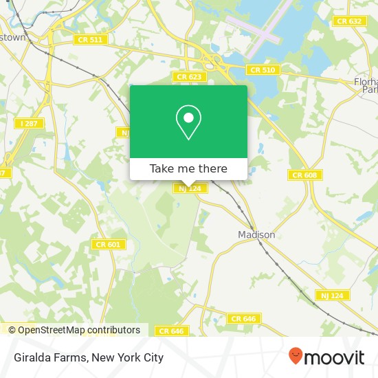 Mapa de Giralda Farms, 3 Giralda Farms