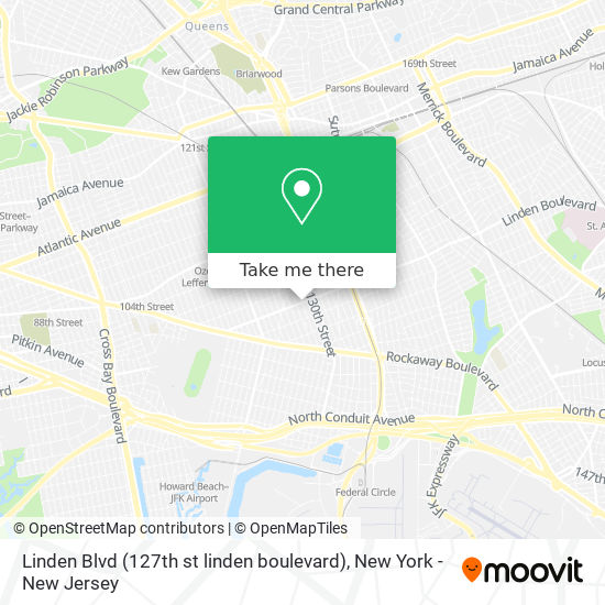 Mapa de Linden Blvd (127th st linden boulevard)