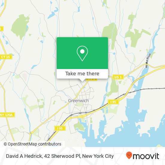 David A Hedrick, 42 Sherwood Pl map