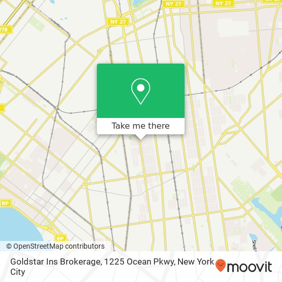 Goldstar Ins Brokerage, 1225 Ocean Pkwy map