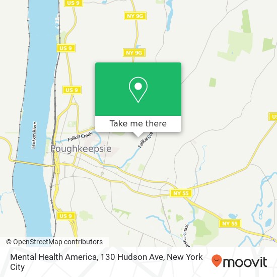 Mapa de Mental Health America, 130 Hudson Ave