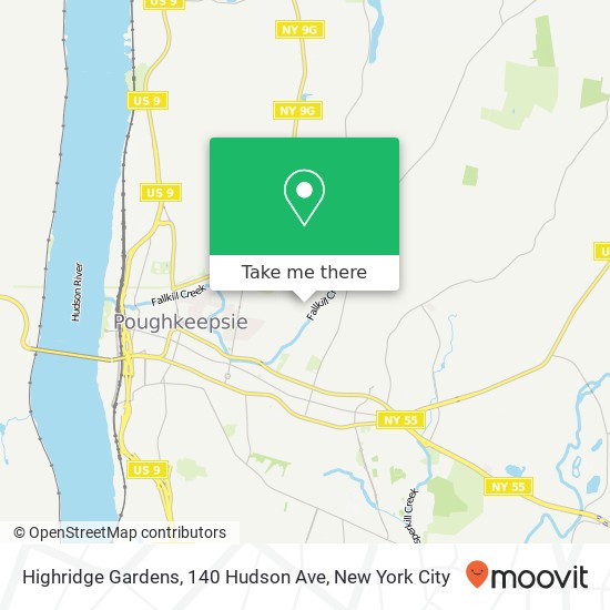 Mapa de Highridge Gardens, 140 Hudson Ave