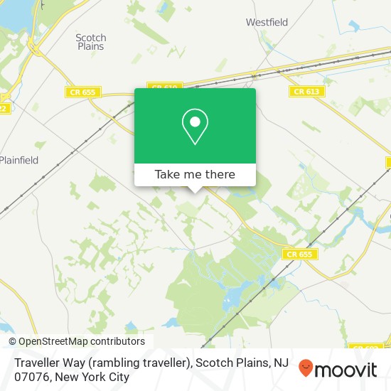 Mapa de Traveller Way (rambling traveller), Scotch Plains, NJ 07076