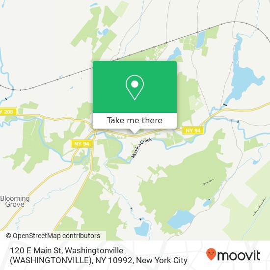 Mapa de 120 E Main St, Washingtonville (WASHINGTONVILLE), NY 10992